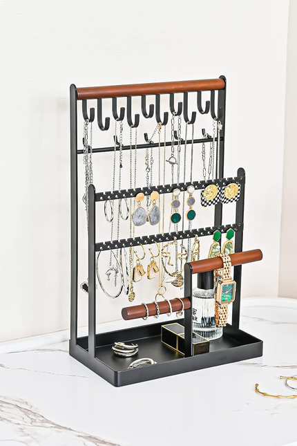Jewelry Organizer Stand Necklace Organizer Earring Holder, 6 Tier Jewelry Stand 