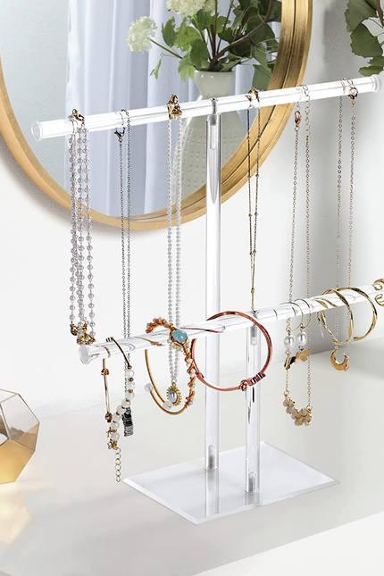 Jewelry Stand Necklace Holder, Acrylic Jewelry Display Holder, Necklace and Brac