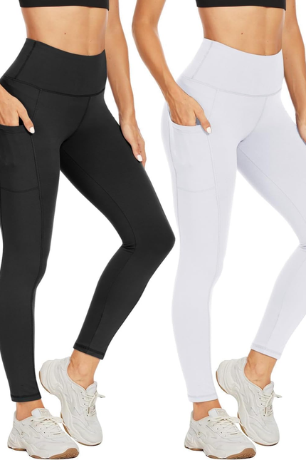High Waisted Leggings for Women - Black Tummy Control Compression Soft Yoga Pant