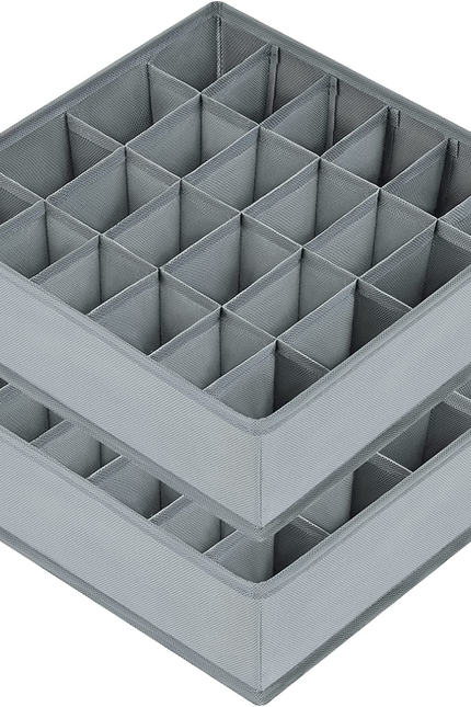 Sock Drawer Organizer Divider, 16-Cell Underwear Organizers and Storage Fabric D
