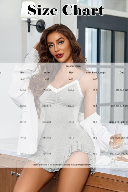 Avidlove Lingerie for Women Sexy Nightgown Modal Nightwear Side Slit Babydoll Ch