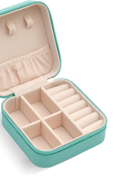 Plush Velvet Travel Jewelry Case Organizer, Small Travel Jewelry Box,Portable Je