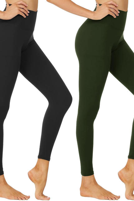 High Waisted Leggings for Women - Black Tummy Control Compression Soft Yoga Pant