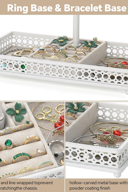 Jewelry Tree Stand Organizer 3In1 Necklace Organizer Display Bracelet Earrings a