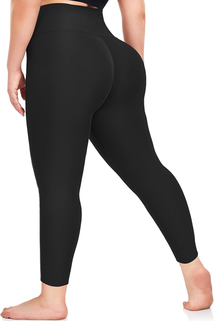 Plus Size Capri Leggings – High Waist Tummy Control Yoga Pants XL-4XL Stretchy