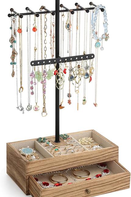 Jewelry Tree Stand Organizer 3In1 Necklace Organizer Display Bracelet Earrings a