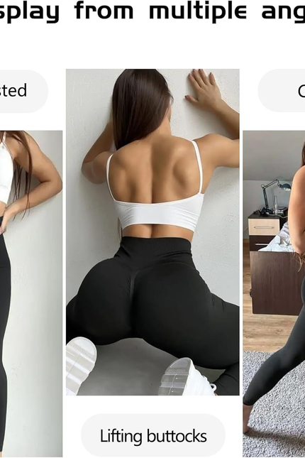 JGS1996 Hidden Scrunch Butt Lifting Leggings for Women Tummy Control High Waiste