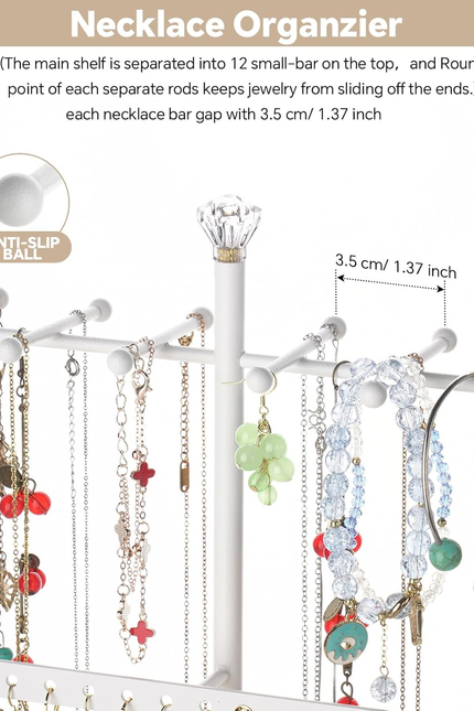 Jewelry Tree Stand Organizer 3In1 Necklace Organizer Display Bracelet Earrings a