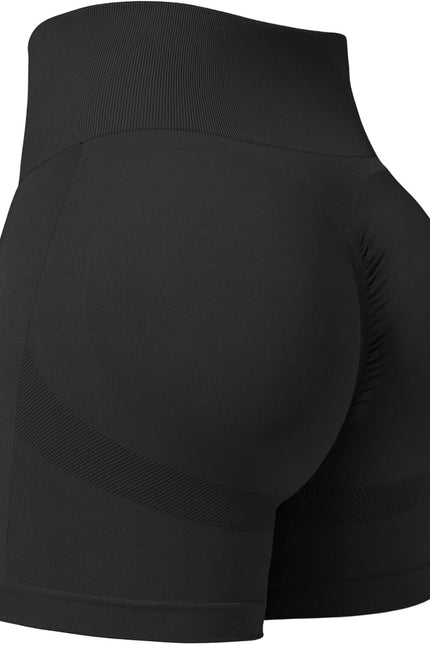 Womens Scrunch Gym Butt Lifting Seamless 5" Shorts Yoga High Waisted Workout Ath