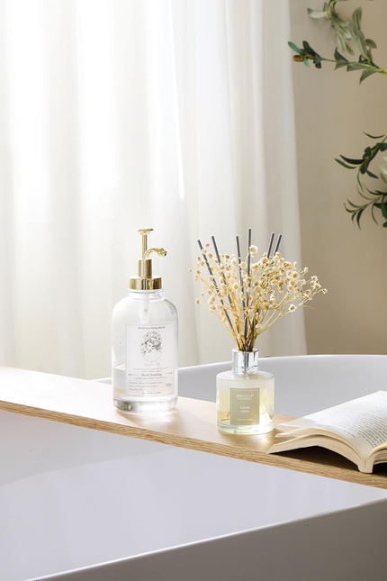 Airkeep Reed Diffuser Set,3.38 Fl Oz (100 Ml) - Clean Linen Oil Diffusers with 8