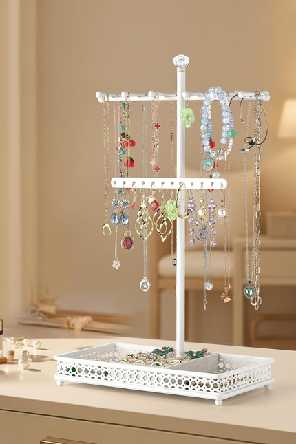 Jewelry Tree Stand Organizer 3In1 Necklace Organizer Display Bracelet Earrings a