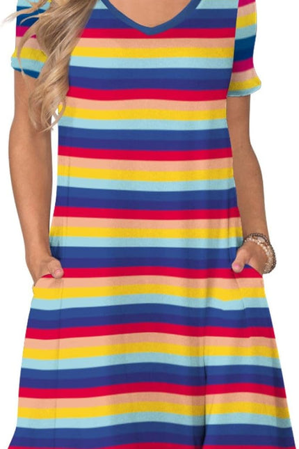 Women'S Casual T Shirt Dress Summer Short Sleeve Swing Dresses with Pockets