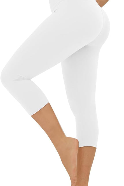 High Waisted Leggings for Women - No See through Tummy Control Cycling Workout Yoga Pants with Pockets Reg & Plus