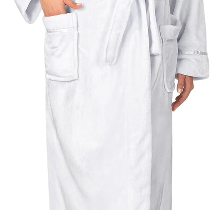 PAVILIA Robes for Women, Fleece Soft Fluffy Bathrobe, Plush Cozy Long Spa Robe