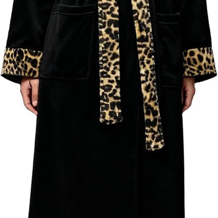Alexander Del Rossa Plush Fleece Robe for Women, Long Hooded Bathrobe with Hood, plus Size