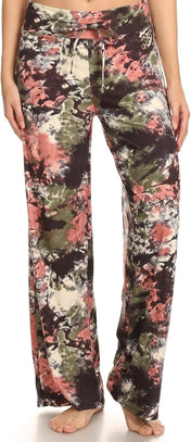 Leggings Depot Women'S Drawstring Pajama Pants Wide Leg Casual Comfy Sleepwear for Lounge and Yoga