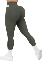 SUUKSESS Women Ribbed Seamless Leggings High Waisted Workout Gym Yoga Pants