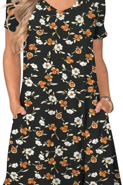 Women'S Casual T Shirt Dress Summer Short Sleeve Swing Dresses with Pockets