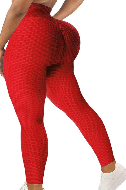 SEASUM Women High Waisted Workout Yoga Pants Butt Lifting Scrunch Booty Leggings Tummy Control anti Cellulite Textured Tights