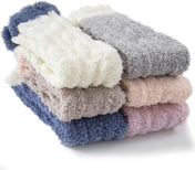 Women’s fuzzy plush slipper socks in assorted colors – warm cozy winter socks