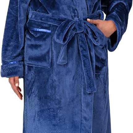 PAVILIA Robes for Women, Fleece Soft Fluffy Bathrobe, Plush Cozy Long Spa Robe