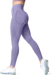 Aoxjox Women'S High Waist Workout Gym Vital Seamless Leggings Yoga Pants
