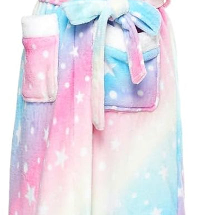 Iniber Plush Robes for Women, Womens Robe Long, Fuzzy Fluffy Soft Warm Fleece Hooded Bathrobe