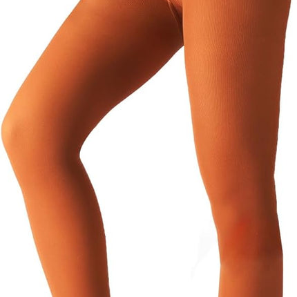 2-pack fleece lined sheer tights for women with fake translucent look and high-waist winter fit
