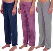 Real Essentials 3 Pack: Women’S Ultra-Soft Comfy Pajama Lounge Pants Sleepwear (Available in plus Size)