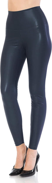 Leggings Depot Women'S High Waist Faux Leather Leggings Tights Pleather Pants