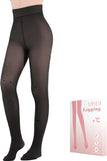 Fake Translucent Black-Pantyhose-Star / Large Plus