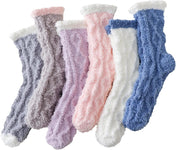 Vacuum-sealed packaging for fuzzy socks before fluffing