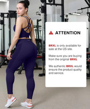 BRXL Butt Lifting No Front Seam Workout Leggings for Women Tummy Control High Waist Seamless Gym Yoga Running Leggings