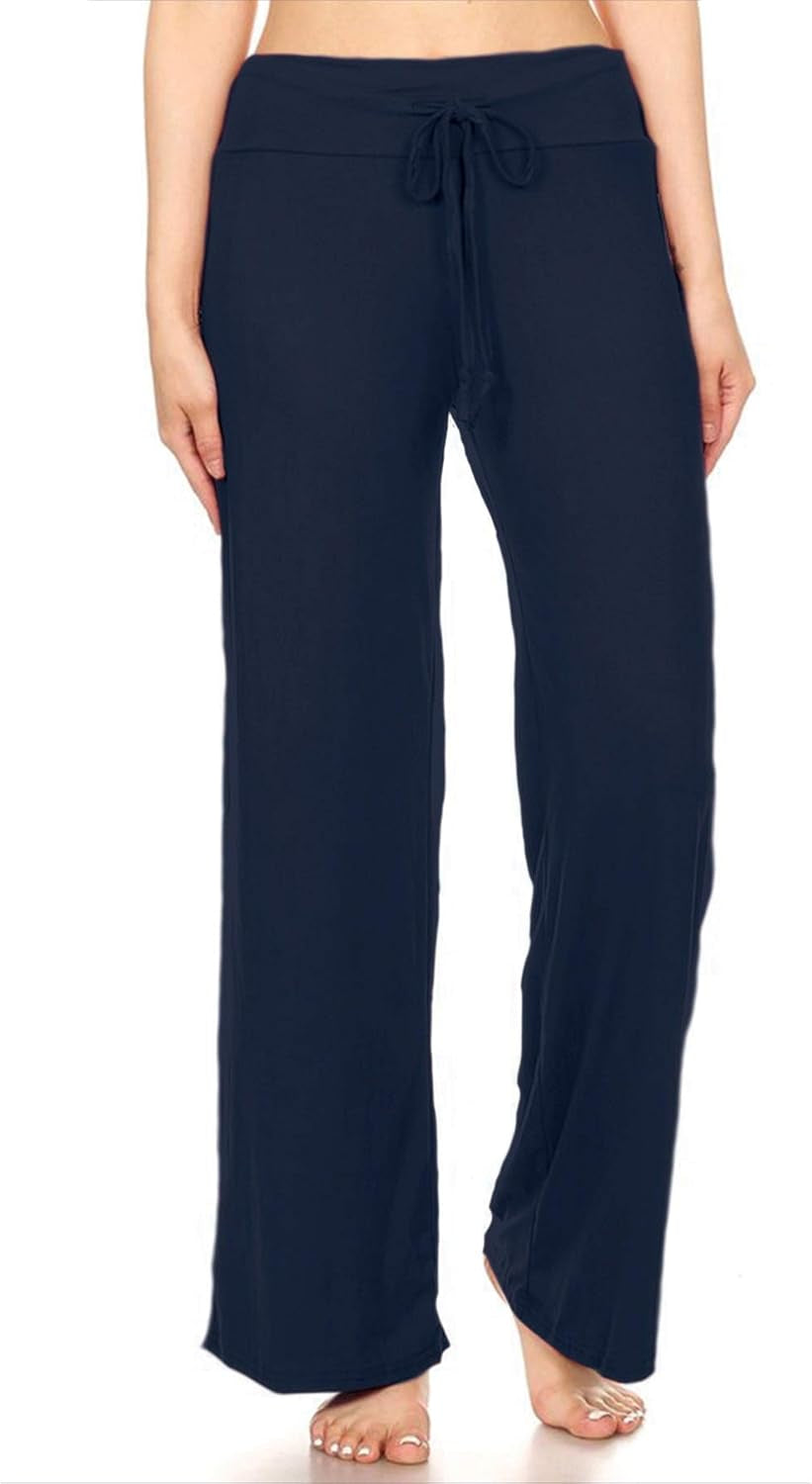 Leggings Depot women’s drawstring pajama pants – wide-leg lounge sleepwear by Zafora.
