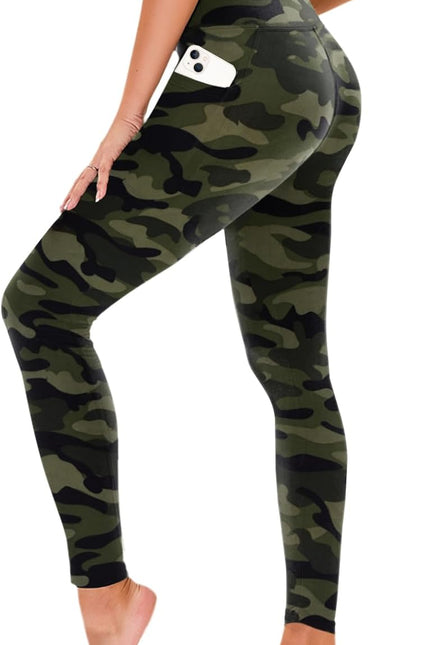 High Waisted Leggings for Women - No See through Tummy Control Cycling Workout Yoga Pants with Pockets Reg & Plus