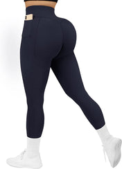 SUUKSESS Women Ribbed Seamless Leggings High Waisted Workout Gym Yoga Pants