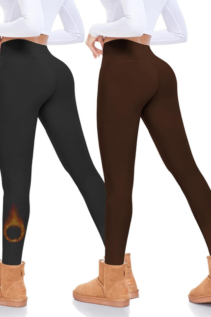 FULLSOFT Fleece Lined Leggings Women Tummy Control High Waisted Workout Winter Warm Soft Yoga Pants