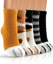 Plush slipper socks showing above-ankle length and fluffy texture