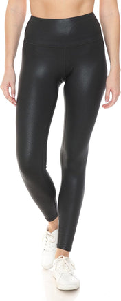 Leggings Depot Women'S High Waist Faux Leather Leggings Tights Pleather Pants