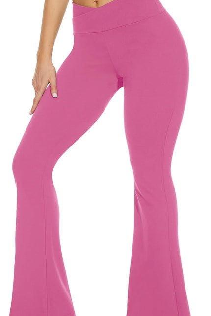 TNNZEET Black Flare Leggings for Women, Crossover Yoga Pants with Pockets Bootcut Flared Leggings