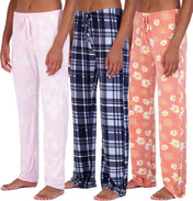 Real Essentials 3 Pack: Women’S Ultra-Soft Comfy Pajama Lounge Pants Sleepwear (Available in plus Size)