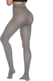 Fleece Lined Tights Sheer Women - Fake Translucent Warm Pantyhose Leggings Sheer Thick Tights for Winter