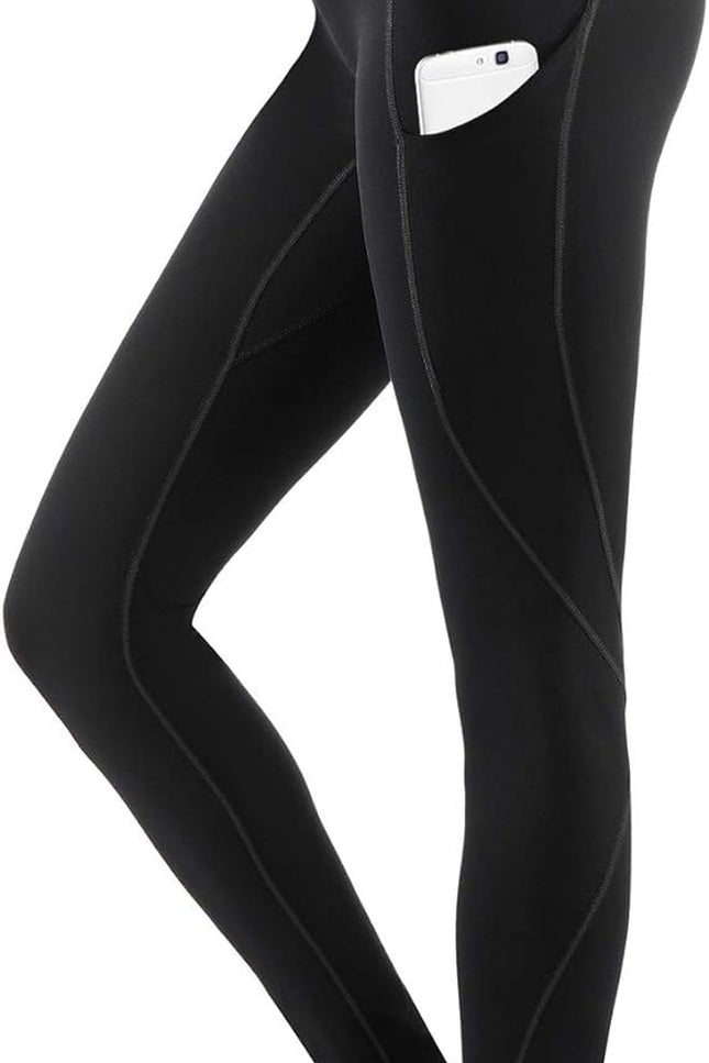 Lingswallow High Waist Yoga Pants - Yoga Pants with Pockets Tummy Control, 4 Ways Stretch Workout Running Yoga Leggings