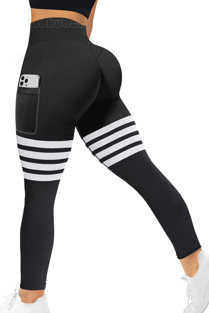 MOHUACHI High Waisted Leggings for Women Tummy Control Butt Lifting Yoga Pants Workout Compression Tights