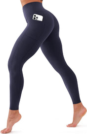 High waisted leggings for women – soft tummy control yoga pants non see-through workout leggings