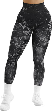 SUUKSESS Women Ribbed Seamless Leggings High Waisted Workout Gym Yoga Pants