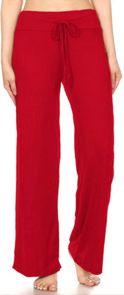 Leggings Depot Women'S Drawstring Pajama Pants Wide Leg Casual Comfy Sleepwear for Lounge and Yoga