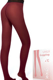 Wine Red Fake Translucent Skin-Pantyhose / Large Plus