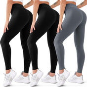 3 Pack High Waisted Leggings for Women Butt Lift Tummy Control Yoga Pants Non See-Through Workout Running Pants…