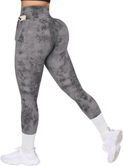 SUUKSESS Women Ribbed Seamless Leggings High Waisted Workout Gym Yoga Pants